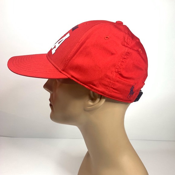NEW~ Polo Ralph Lauren Red Team USA 2020 Summer Olympics Wordmark Adjustable Hat - Picture 4 of 15